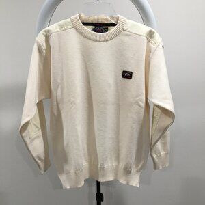 PAUL & SHARK Italy Cream Wool Blend Knit Yachting Nautical Pullover Sweater